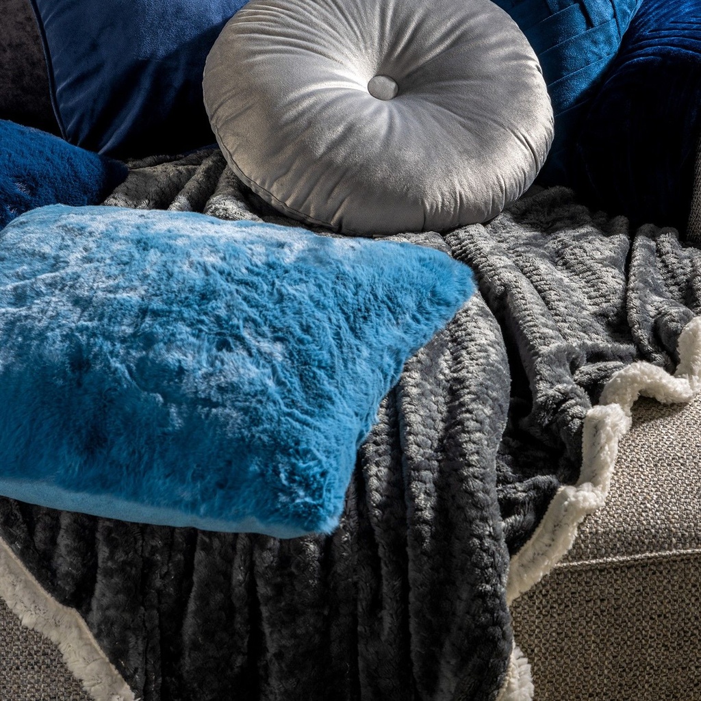 Wohndecke Fleece mit Sherpa-Futter "Cody" 150 x 200 cm
